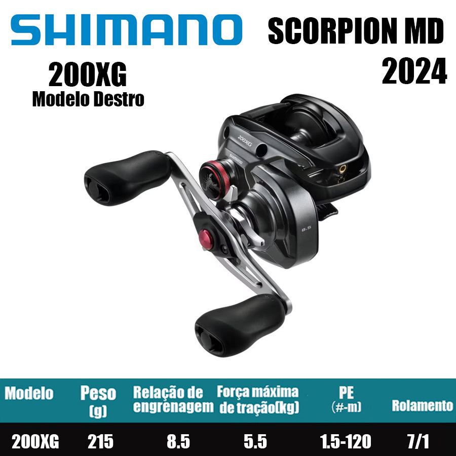 SHIMANO 2024 Scorpion MD 200XG Modelo Destro
