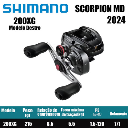 SHIMANO 2024 Scorpion MD 200XG Modelo Destro
