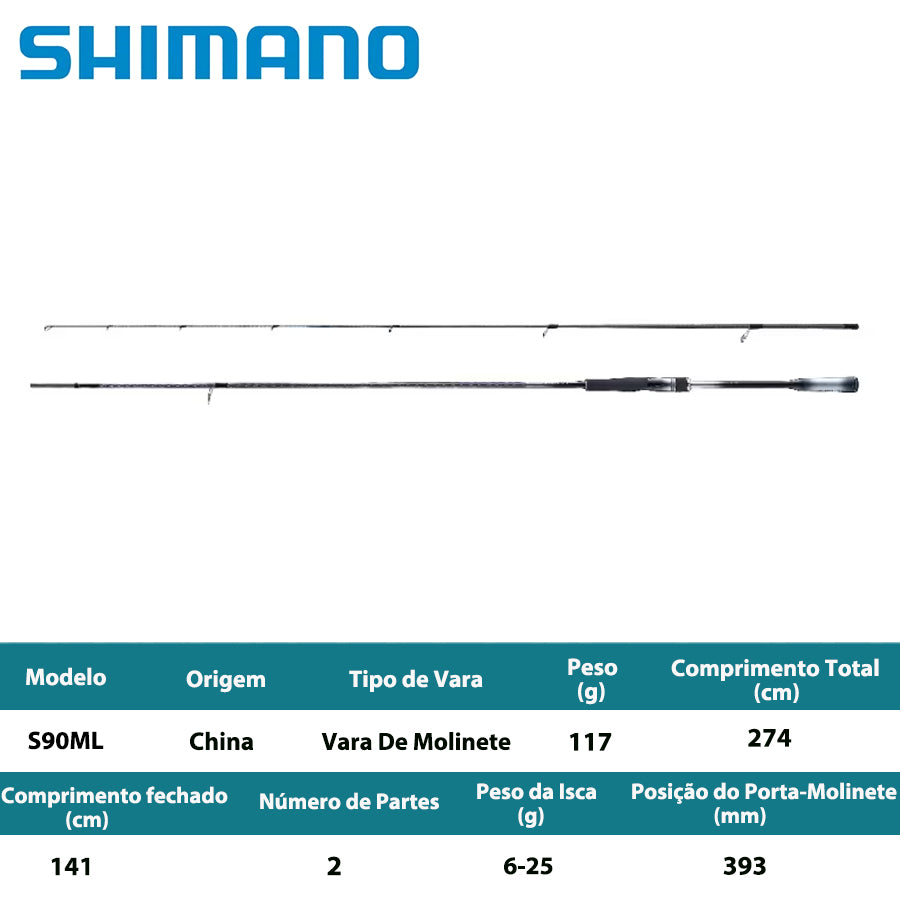 SHIMANO 2026 LUNAMIS S90ML Vara De Molinete