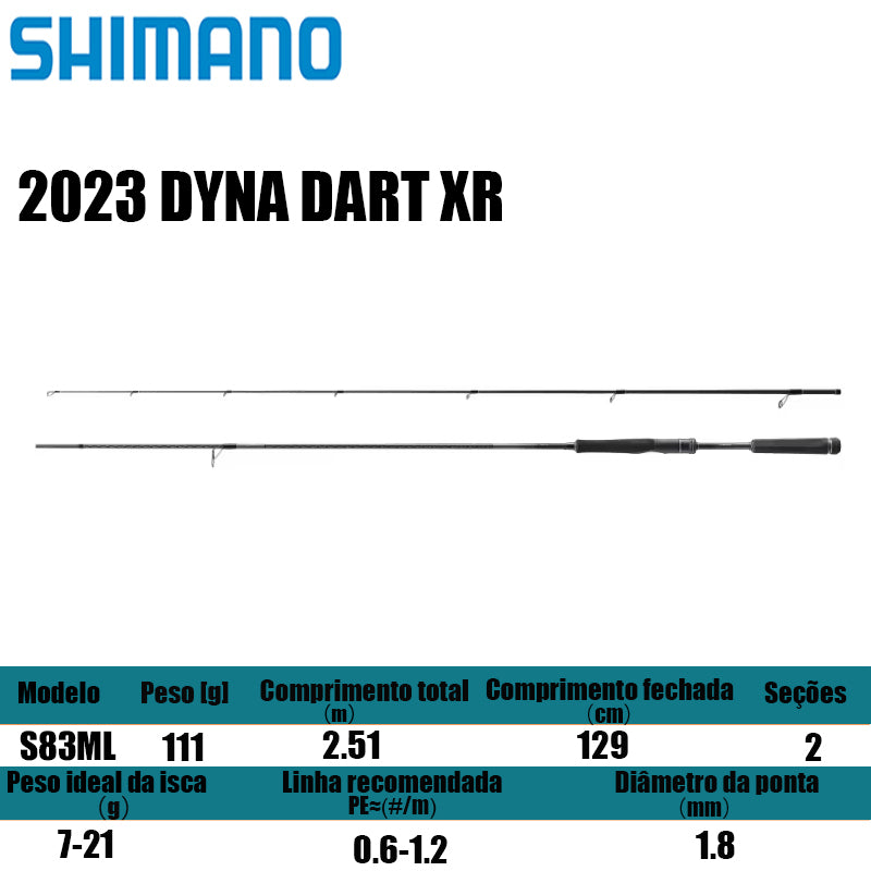 SHIMANO 2023 DYNA DART XR S83ML para molinetes de pesca