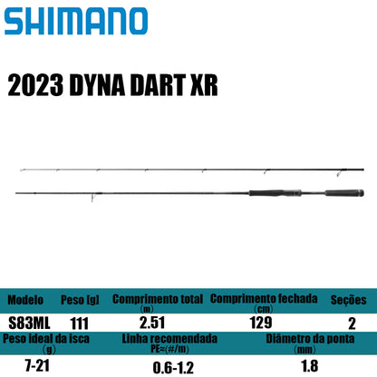 SHIMANO 2023 DYNA DART XR S83ML para molinetes de pesca
