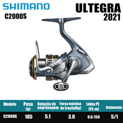 SHIMANO 2021 ULTEGRA Carretel de pesca Spinning Reel Água doce Peças de pesca de água salgada Origem China