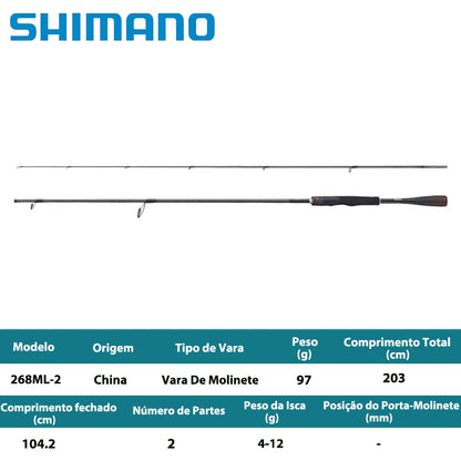 SHIMANO 2021 ZODIAS 268ML-2 Vara De Molinete