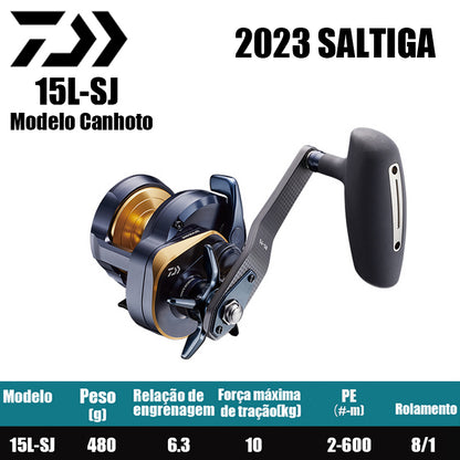DAIWA 2023 SALTIGA 15L-SJ Modelo Canhoto