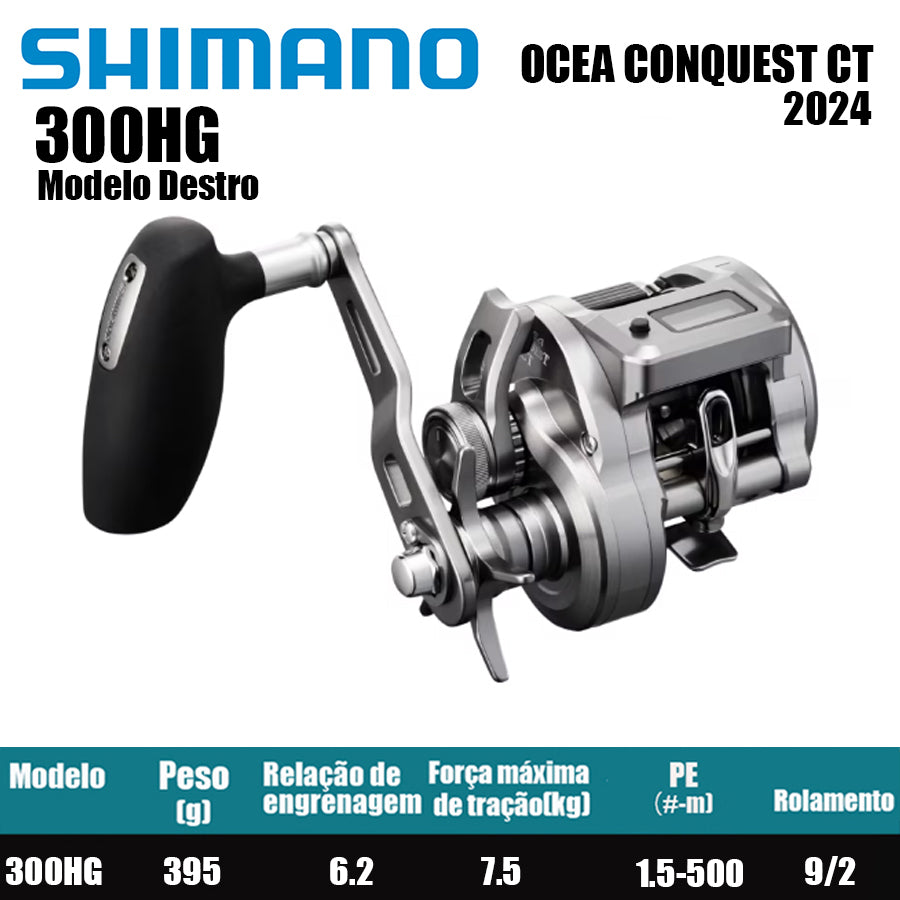 SHIMANO 2024 OCEA CONQUEST CT 300HG Modelo Destro