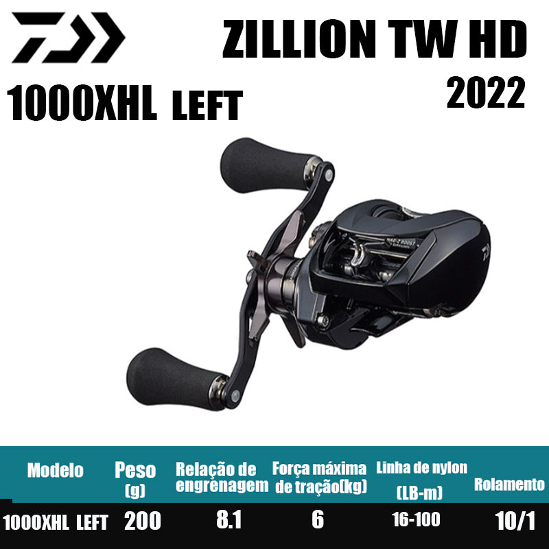 Carretilha De Arremesso DAIWA 2022 ZILLION TW HD 1000XHL, Peça De Reposição Para Pesca Em Água Doce E Salgada. País de origem: Japão