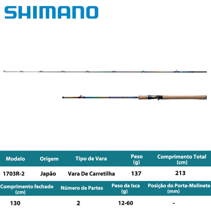 SHIMANO 2023 WORLD SHAULA LIMITED 1703R-2 Vara De Carretilha