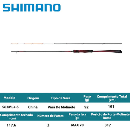 SHIMANO 2026 SEPHIA LIMITED TIP EGING S63ML+-S Vara De Molinete