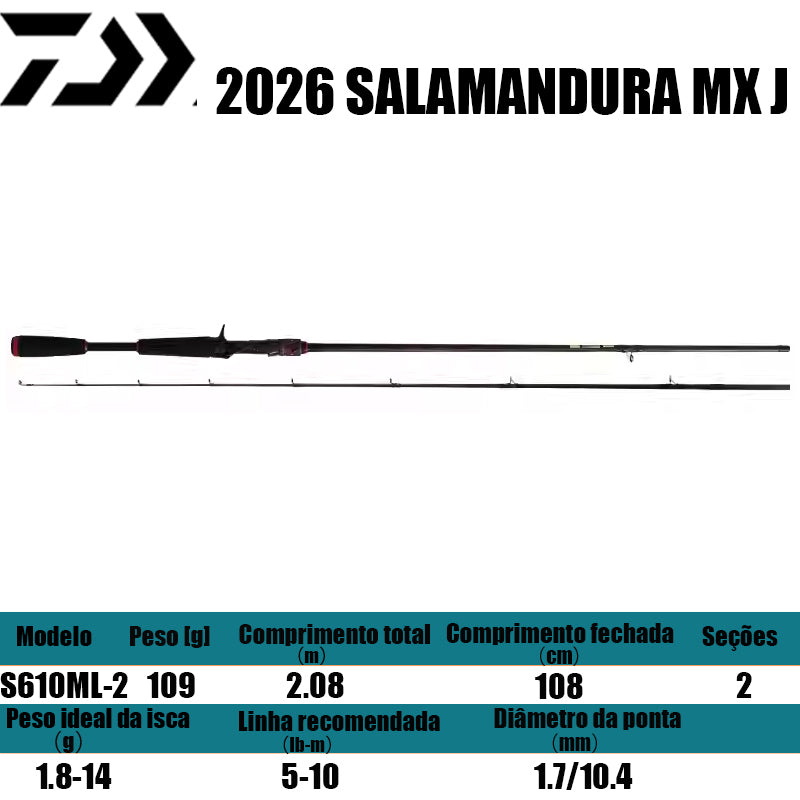 DAIWA 2026 SALAMANDURA MX J S610ML-2 para molinetes de pesca
