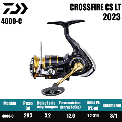 DAIWA 2023 CROSSFIRE LT Spinning Reel Fishing Reel Água doce Peças de pesca de água salgada Origem Vietnã