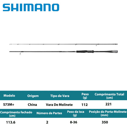 SHIMANO 2026 DIALUNA INSHORE S73M+ Vara De Molinete