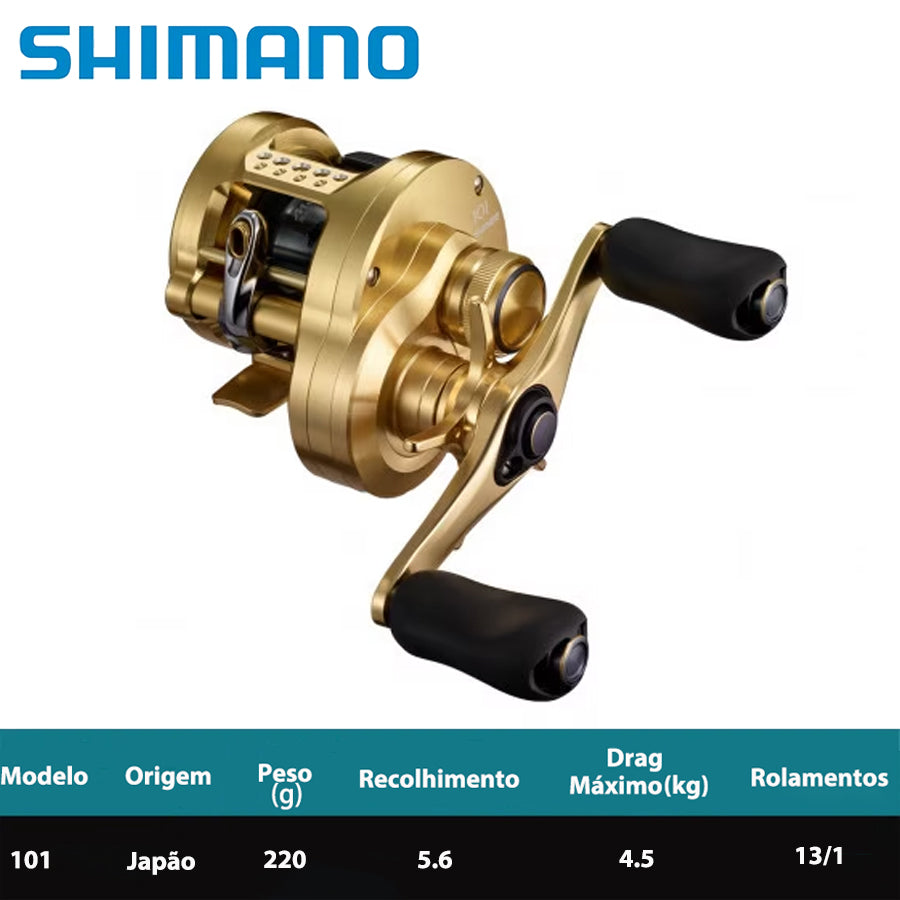 SHIMANO 2021 CALCUTTA CONQUEST 101 Carretilha Esquerda