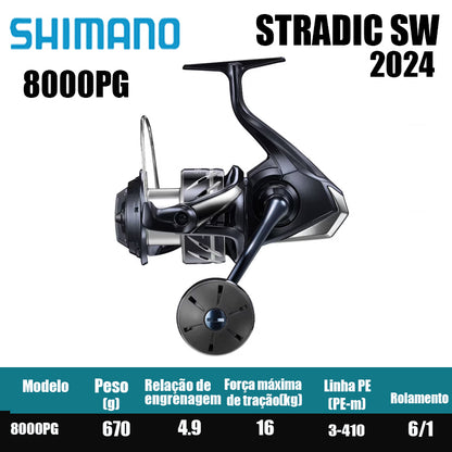 SHIMANO 2024 STRADIC SW carretel de pesca bobina giratória de água doce peças de pesca de água salgada Origem: Japão