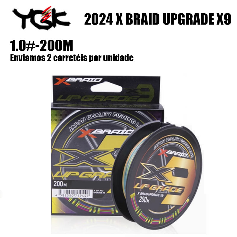 2024 X BRAID UPGRADE X9 Linha De Pesca PE 200M 1.0 Multicolorido (2 Carretéis)
