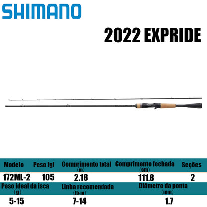 SHIMANO 2022 EXPRIDE 172ML-2 para carretilhas de pesca