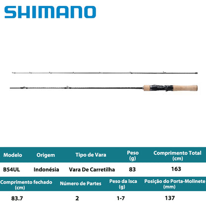 SHIMANO 2024 TROUT ONE NS B54UL Vara De Carretilha