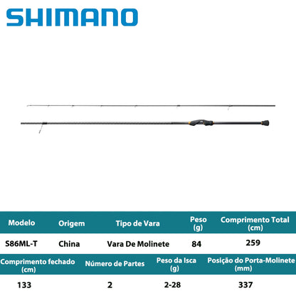 SHIMANO 2022 Soare SS S86ML-T Vara De Molinete