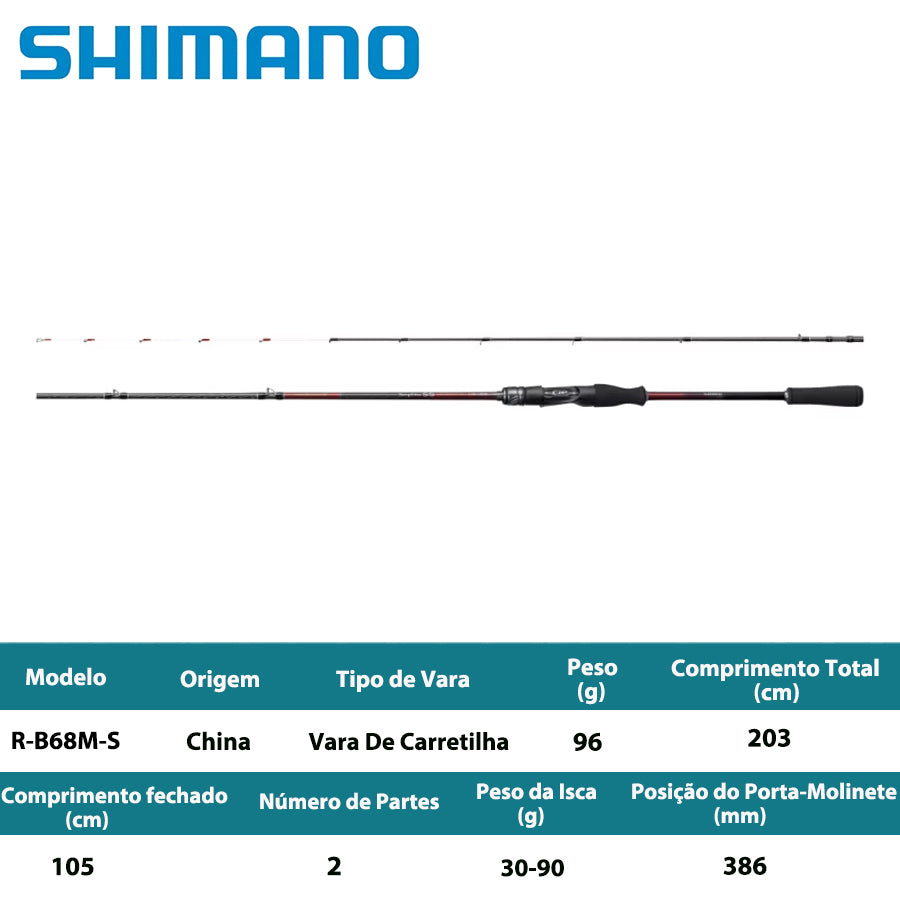 SHIMANO 2024 Sephia SS METAL SUTTE R-B68M-S Vara De Carretilha