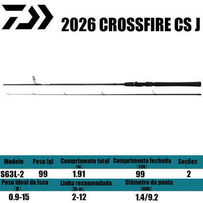 DAIWA 2026 CROSSFIRE CS J S63L-2 para molinetes de pesca