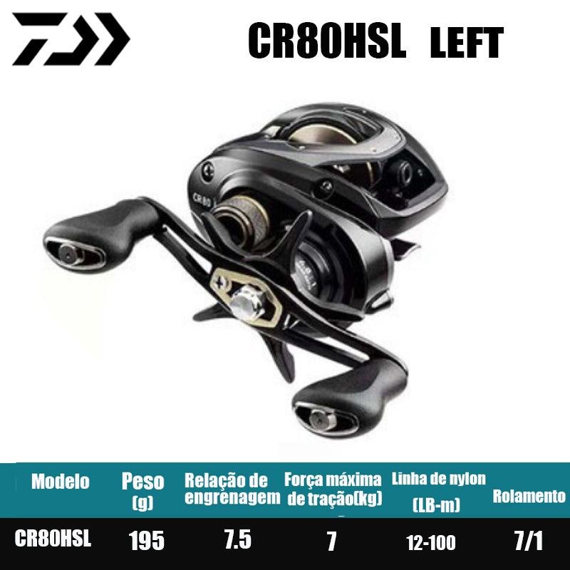 DAIWA 2022 CC80 CR80 peças de pesca, carretilha para pesca em água salgada e doce, carretilha de pesca baitcast. Origem: China.