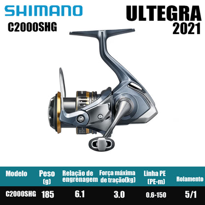 SHIMANO 2021 ULTEGRA Carretel de pesca Spinning Reel Água doce Peças de pesca de água salgada Origem China