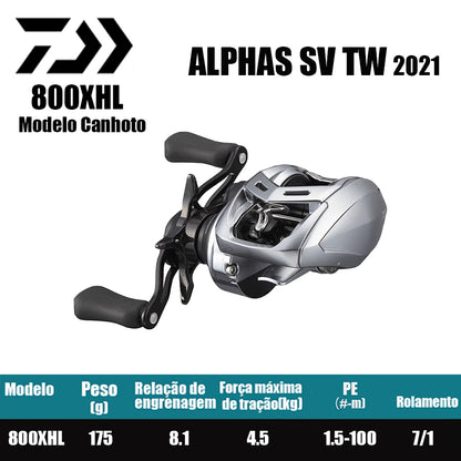 DAIWA 2021 ALPHAS SV TW 800XHL Modelo Canhoto
