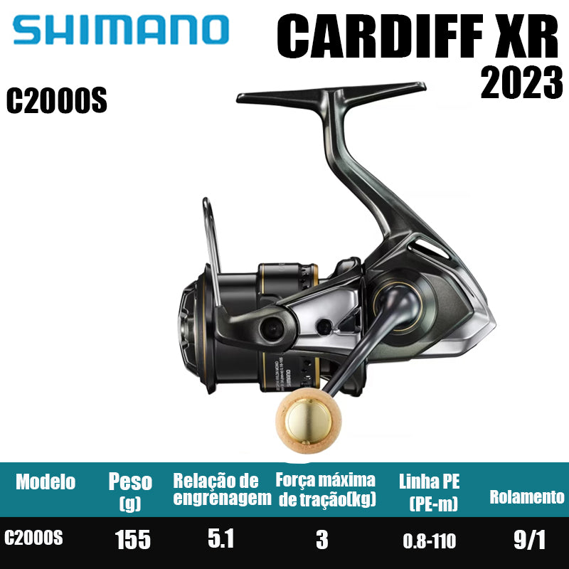 SHIMANO 2023 CARDIFF XR carretel de pesca spinning carretel de água doce peças de pesca de água salgada Origem: Malásia