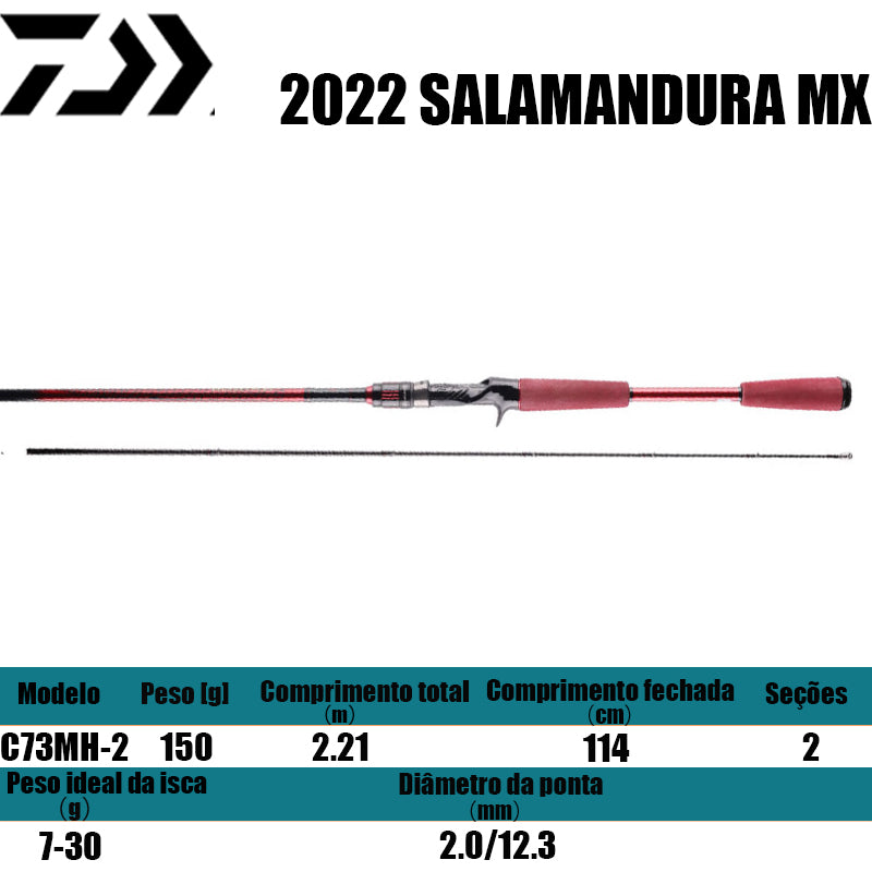 DAIWA 2022 SALAMANDURA MX C73MH-2 para carretilhas de pesca