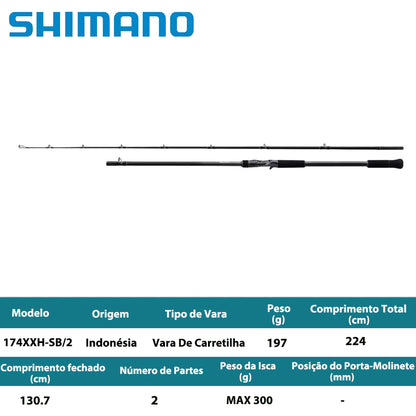 SHIMANO 2023 BANTAM 174XXH-SB/2 Vara De Carretilha
