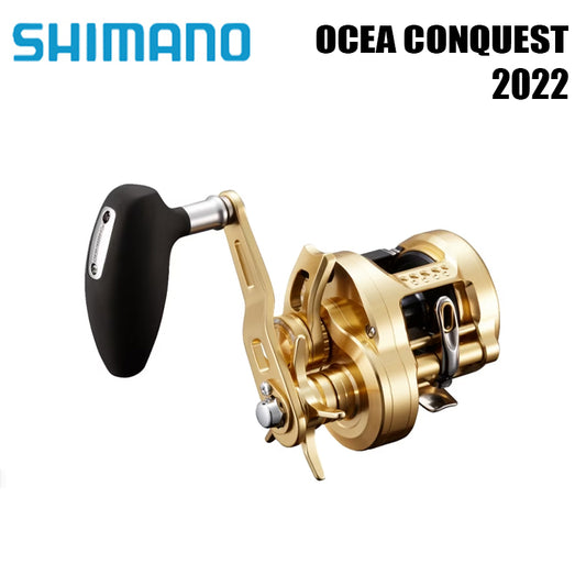 SHIMANO 2022 OCEA CONQUEST, Carretel de Pesca Baitcast para Pesca em Água Salgada  Origem: Japão Carretel de Tambor para Pesca em Barco de Alto-Mar