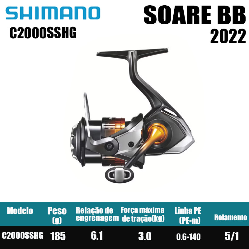 SHIMANO 2022 SOARE BB carretel de pesca spinning carretel de água doce peças de pesca de água salgada Origem: Malásia