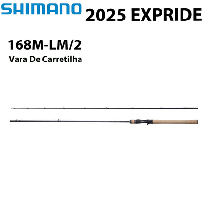 SHIMANO 2025 EXPRIDE 168M-LM/2 Vara De Carretilha