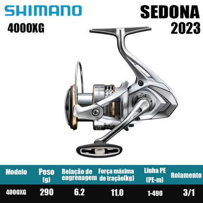SHIMANO 2023 SEDONA carretel de pesca spinning carretel de água doce peças de pesca de água salgada Origem: Malásia