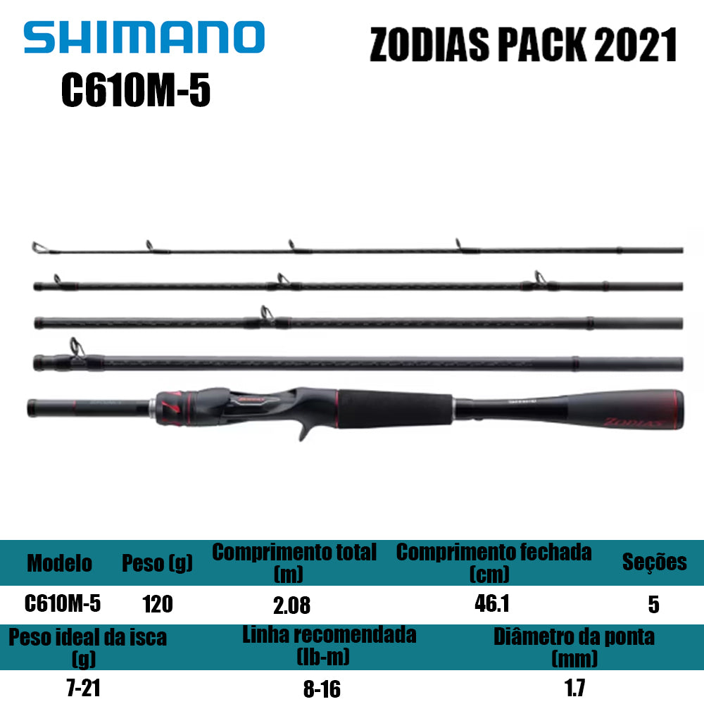 SHIMANO ZODIAS C610M-5 Para Carretilha