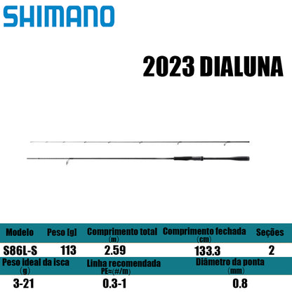 SHIMANO 2023 DIALUNA S86L-S para molinetes de pesca