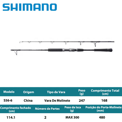 SHIMANO 2020 GAME TYPE J S56-6 Vara De Molinete