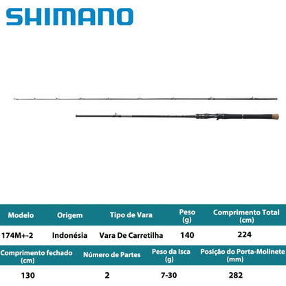 SHIMANO 2025 CAPTURE 174M+-2 Vara De Carretilha