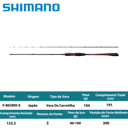SHIMANO 2025 SEPHIA LIMITED METAL SUTTE F-B63MH-S Vara De Carretilha