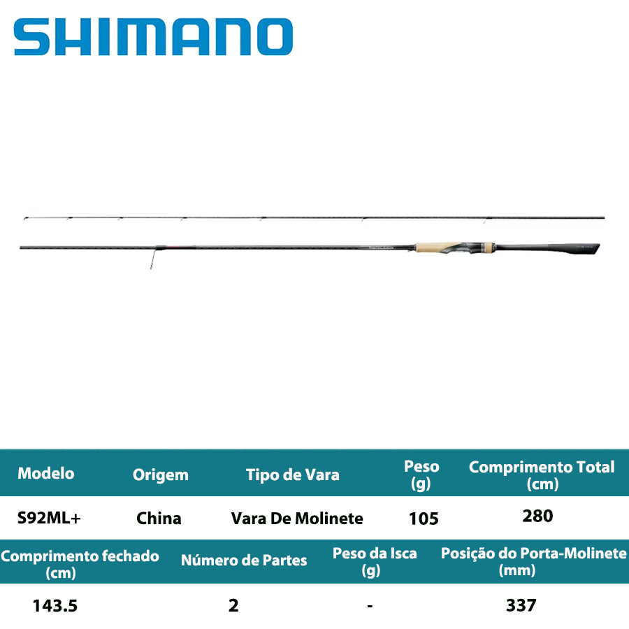 SHIMANO 2026 SEPHIA XTUNE S92ML+ Vara De Molinete