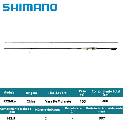 SHIMANO 2026 SEPHIA XTUNE S92ML+ Vara De Molinete