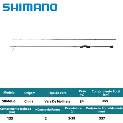 SHIMANO 2022 Soare SS S86ML-S Vara De Molinete