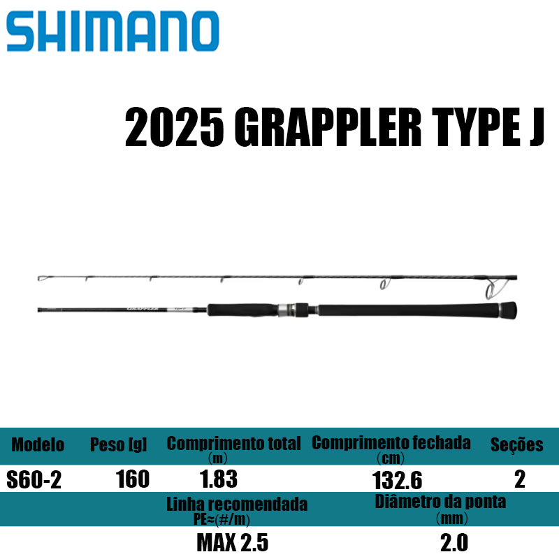 SHIMANO 2025 GRAPPLER TYPE J S60-2 para molinetes de pesca