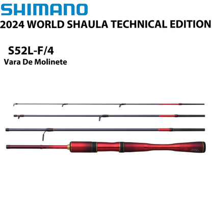 SHIMANO 2024 WORLD SHAULA TECHNICAL EDITION S52L-F/4 Vara De Molinete