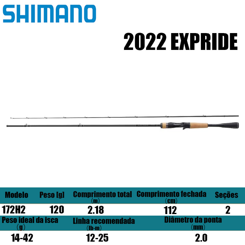 SHIMANO 2022 EXPRIDE 172H-2 para carretilhas de pesca