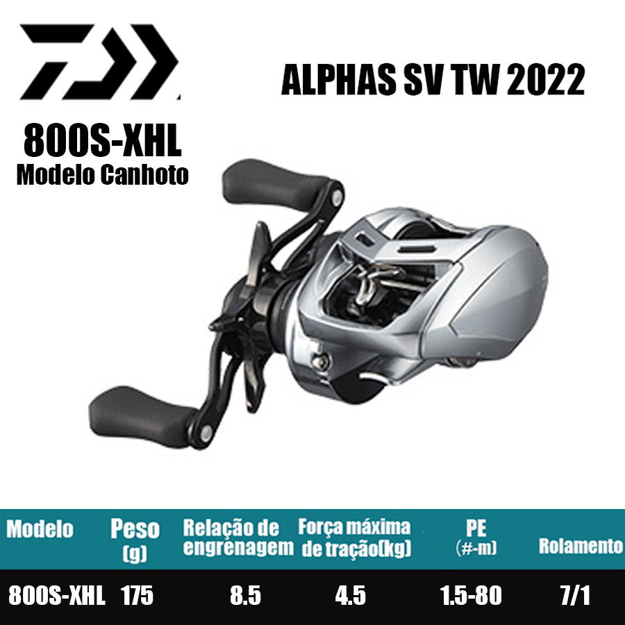 DAIWA 2022 ALPHAS SV TW 800S-XHL Modelo Canhoto