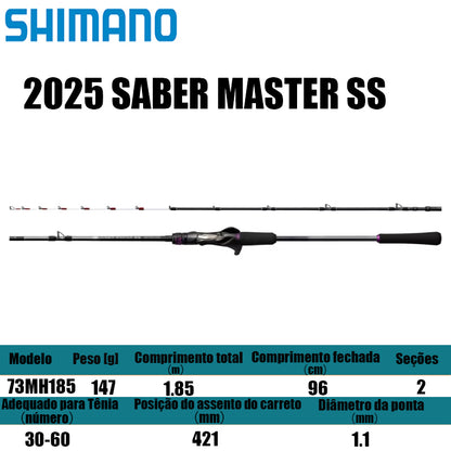 SHIMANO 2025 SABER MASTER SS 73MH185 para carretilhas de pesca