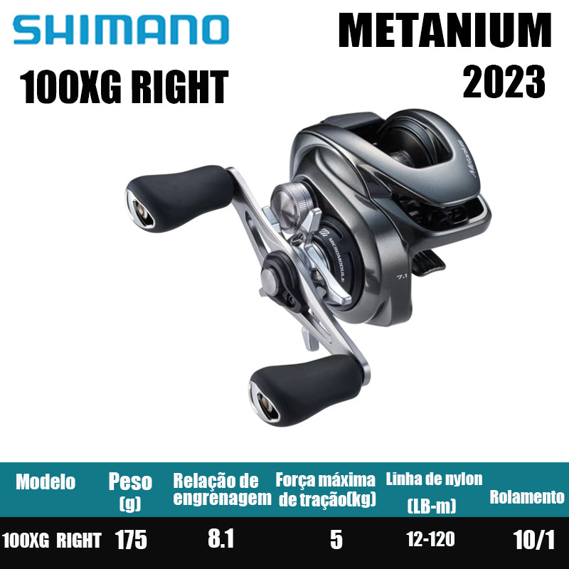 Carretel de Pesca SHIMANO 2023 METANIUM 101XG Carretel de Arremesso Água Doce Água Salgada Peças de Pesca Origem: Japão