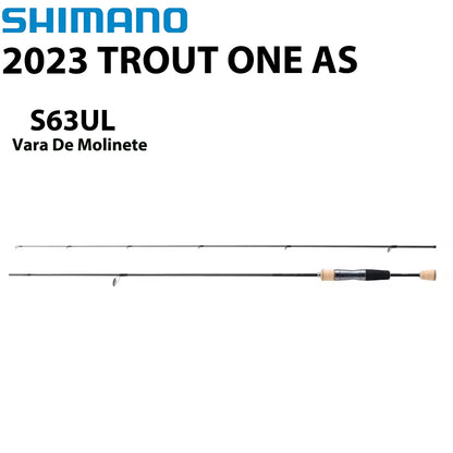 SHIMANO 2023 TROUT ONE AS S63UL  Vara De Molinete