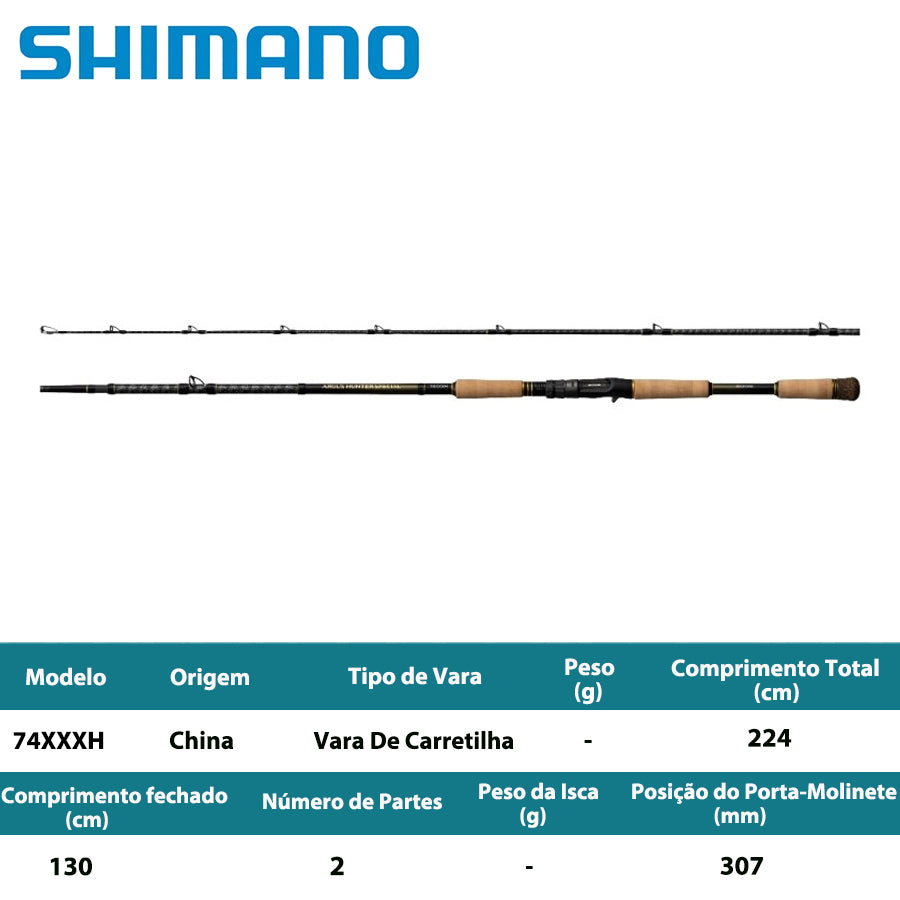 SHIMANO 2026 ARGUS HUNTER SPECIAL 74XXXH Vara De Carretilha