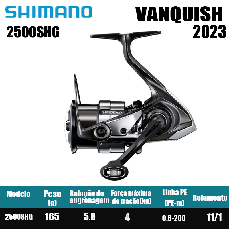 SHIMANO 2023 VANQUISH  carretel de pesca bobina giratória de água doce peças de pesca de água salgada Origem: Japão